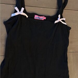 Edikted Black Skirt with White Accents